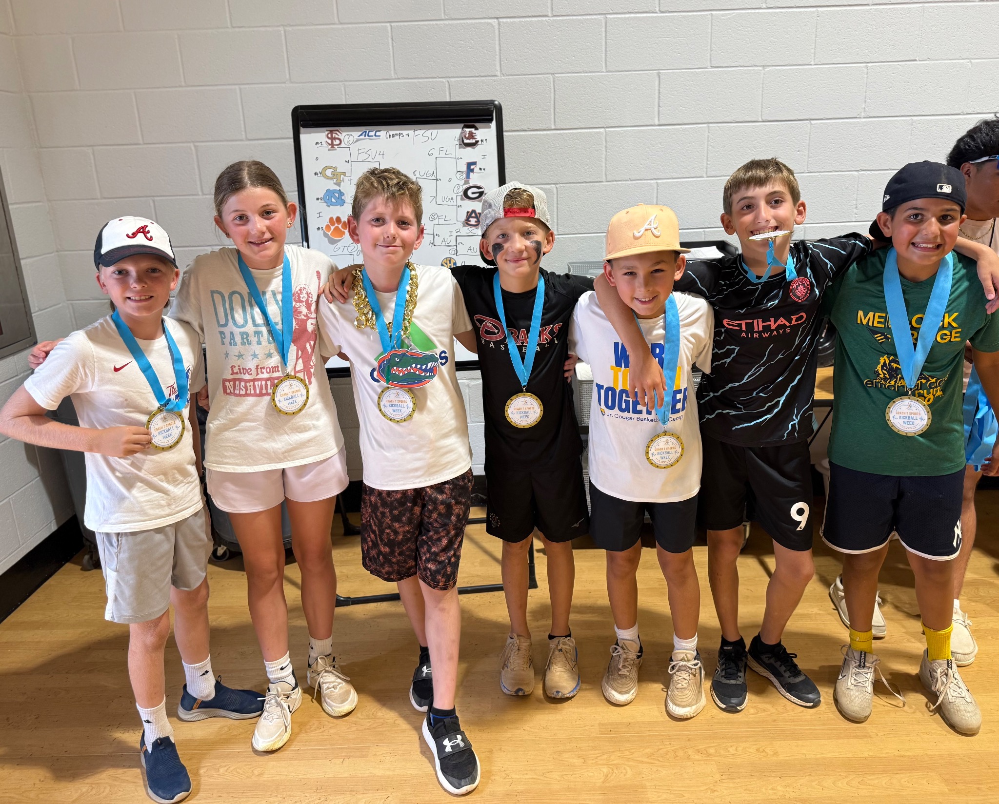 Winning Team with Medals